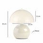 Opviq Lámpara de Mesa de Metal Crema